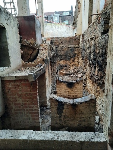 Nid du futur ascenseur